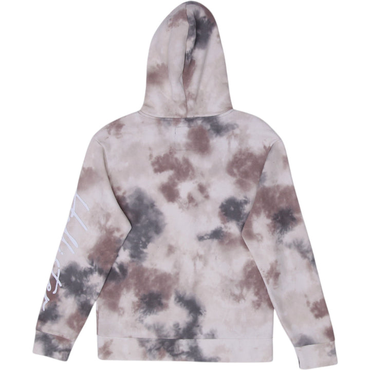 Mens Hollister Tie Dye Pullover Beige Graphic Hoodie