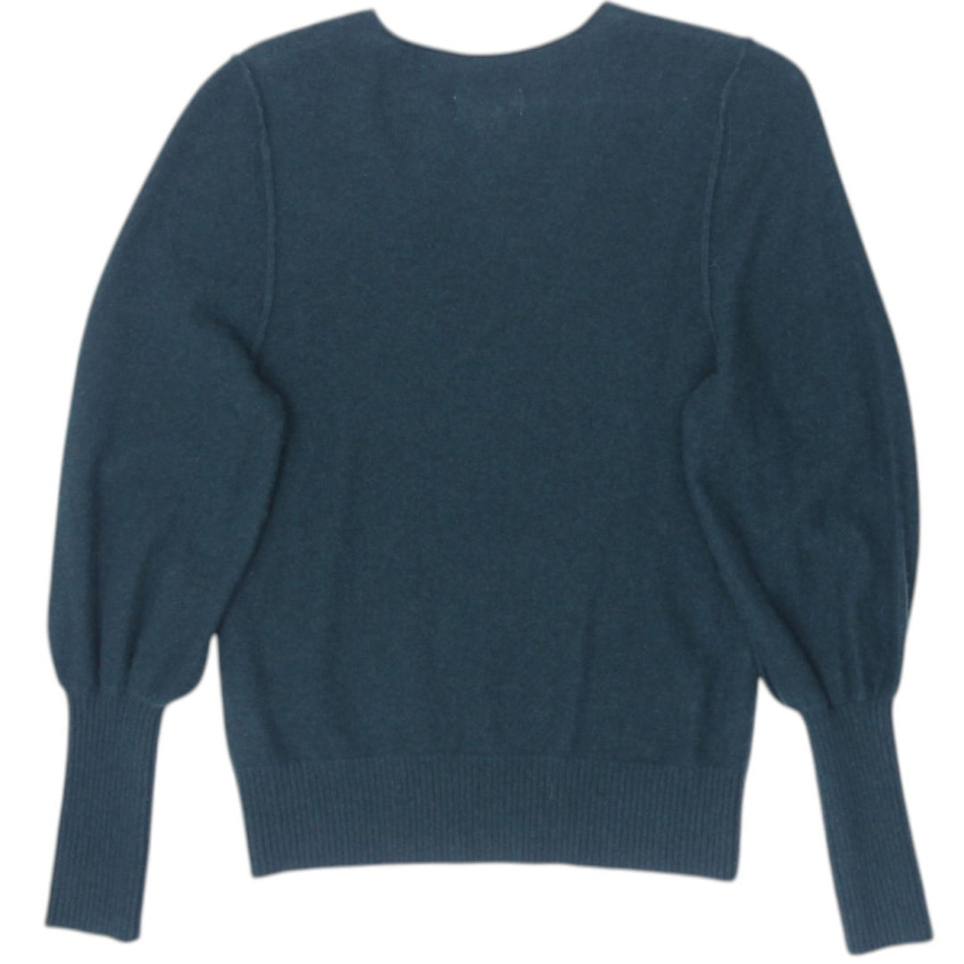 Ladies Maeve By Anthropologie Green Cashmere X-Small Sweater | Migration_Sweaters - Side View | Fashion Rerun