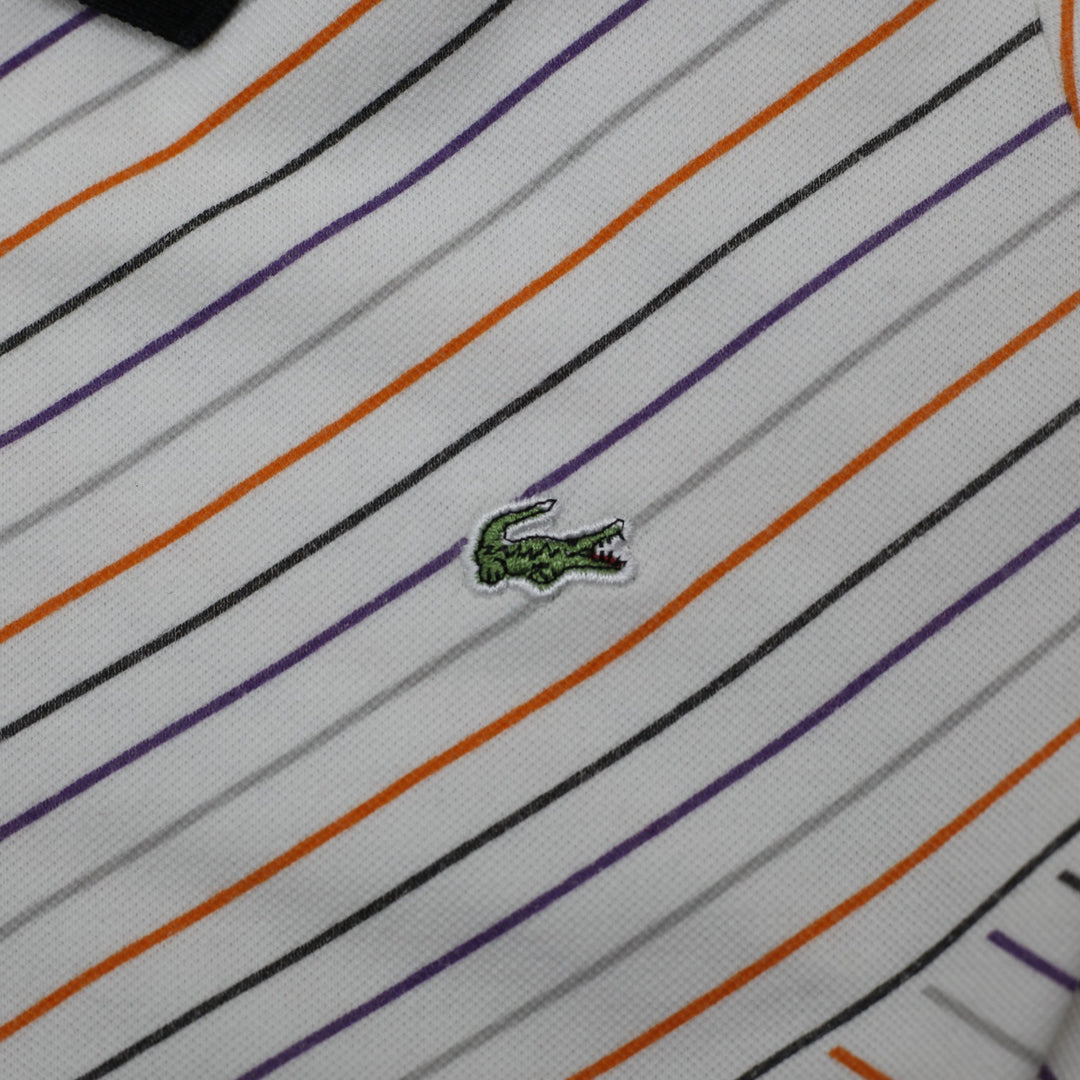 Y2K Ladies Lacoste Striped Polo Tee Size 36 | Migration_Y2K Tops - View 6 | Fashion Rerun