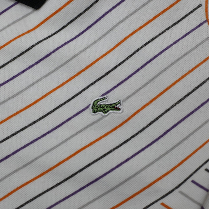 Y2K Ladies Lacoste Striped Polo Tee Size 36 | Migration_Y2K Tops - View 6 | Fashion Rerun