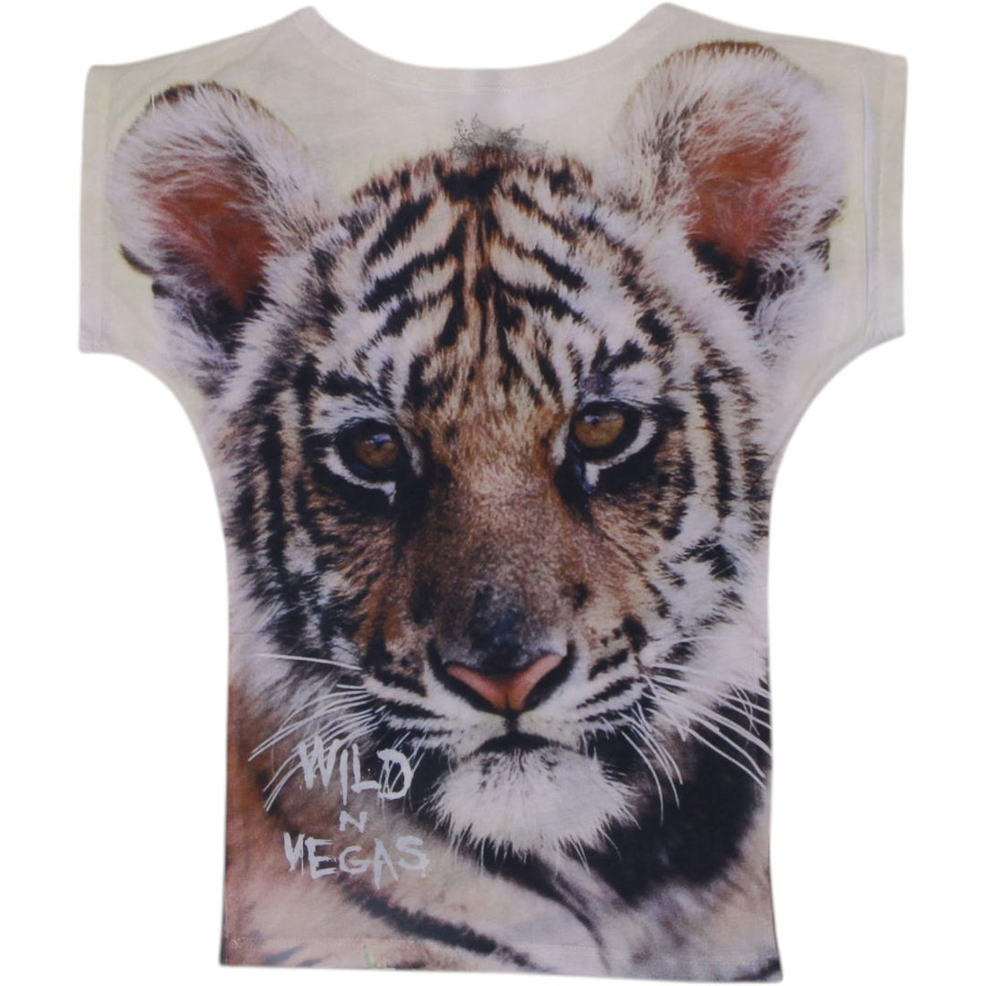 Y2K Ladies Debbutante Tiger Graphic T-Shirt Size 6X