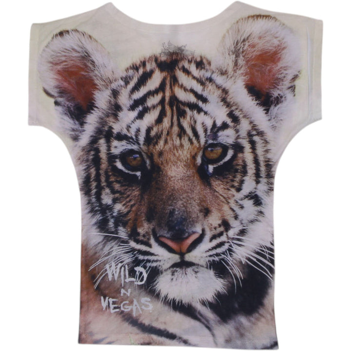 Y2K Ladies Debbutante Tiger Graphic T-Shirt Size 6X