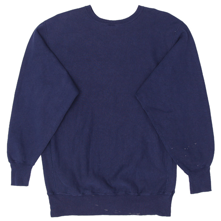 Vintage 90's Champion Reverse Weave Augustana Navy Sweatshirt Made In USA XXXL - Fashion Rerun Vintage Migration_Sweaters