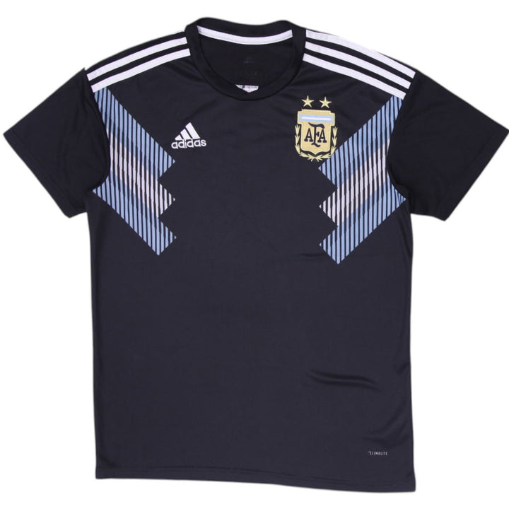 Mens Adidas Argentina 2018 World Cup Away Football Shirt Jersey Black Size S