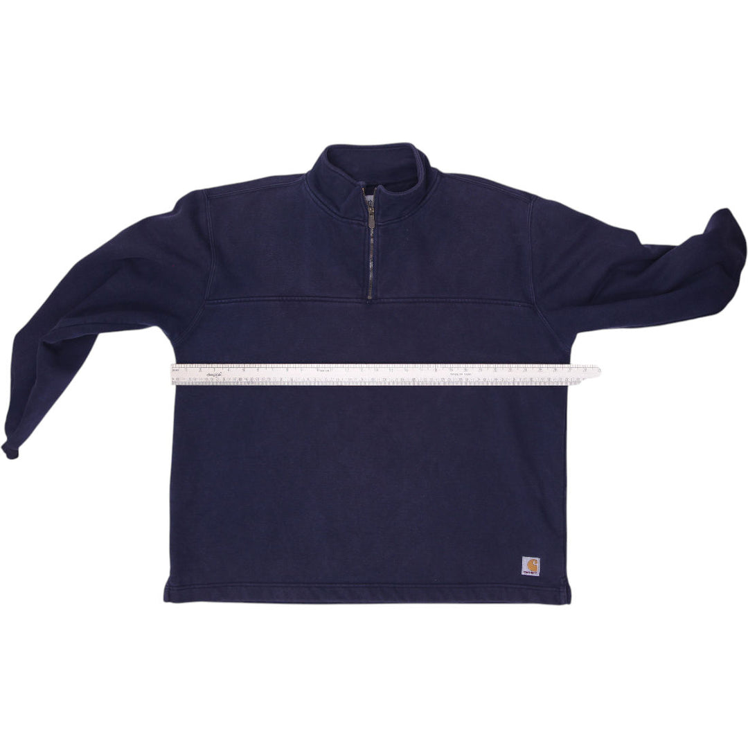 Vintage Mens Carhartt 1/4 Zip Sweatshirt USA K188 NVY Size XL