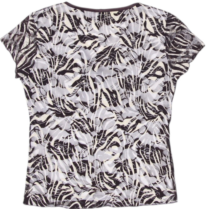 Y2K Ladies Sere Nade Zebra Print Stretch Top Size PM
