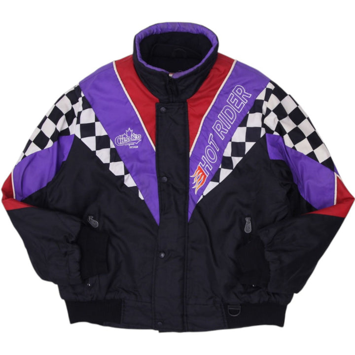 Vintage Mens Choko Hot Rider Jacket Black Checkered | Migration_Jackets | Fashion Rerun