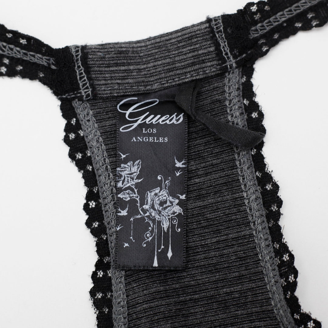 Y2K Ladies Guess Lace Racerback Stretchable Tank Top Size S | Migration_Y2K Tops - Back View | Fashion Rerun