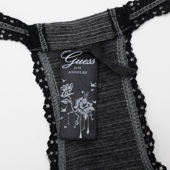 Y2K Ladies Guess Lace Racerback Stretchable Tank Top Size S | Migration_Y2K Tops - Back View | Fashion Rerun