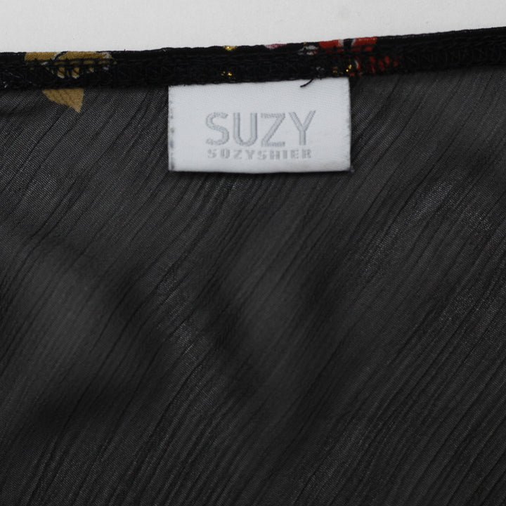 Y2K Ladies Suzy Shier Sheer Paisley & Floral Cami Top Size M