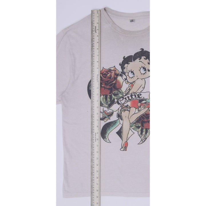 Mens Brisco Betty Boop Sailor Jerry Style Spade Rose T-Shirt Size XL