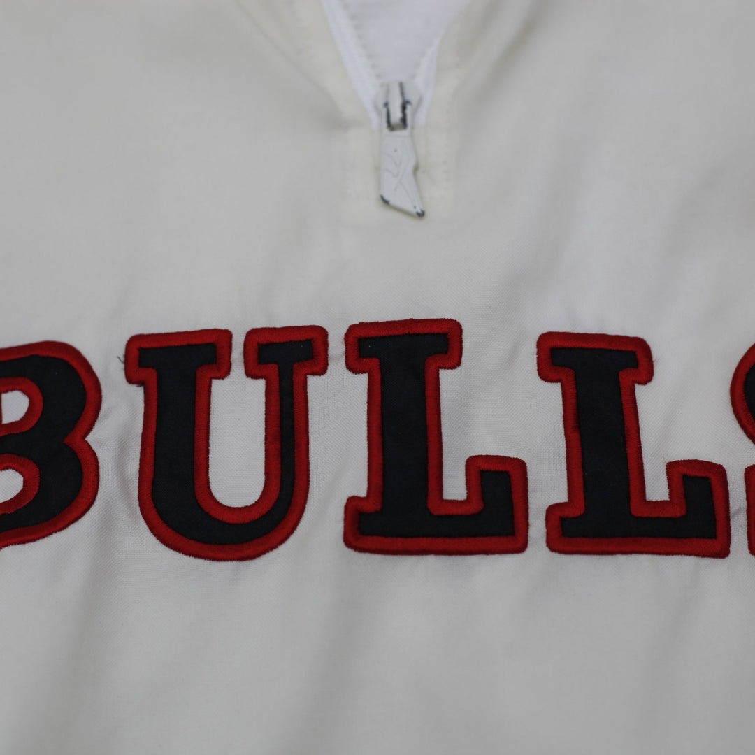 Vintage 90s Reebok NBA Chicago Bulls 1/4 Zip Nylon Windbreaker Jacket Size M