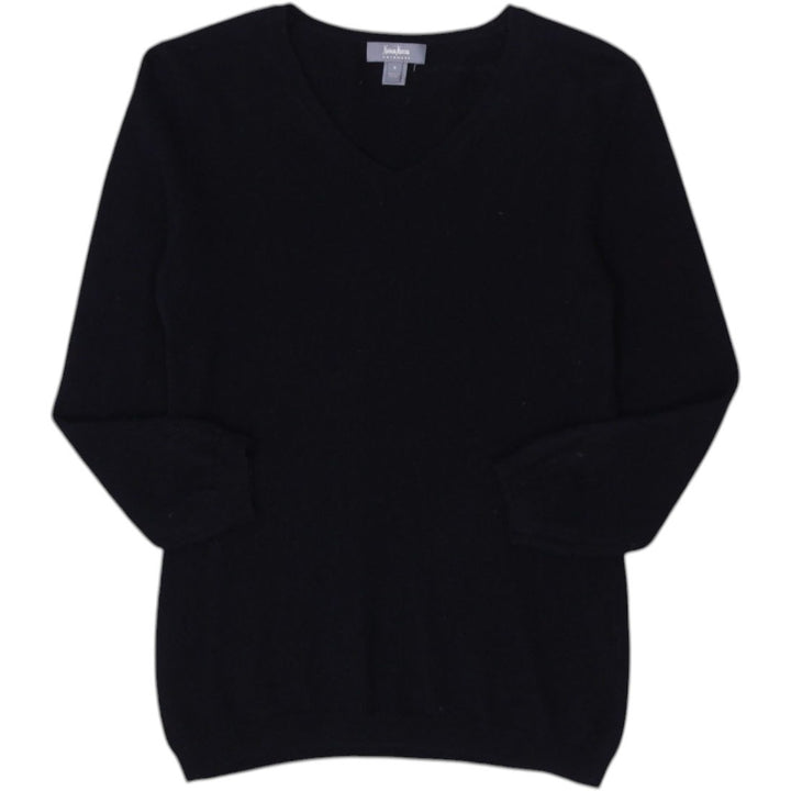 Ladies Neiman Marcus 100% Cashmere Black V-Neck Sweater