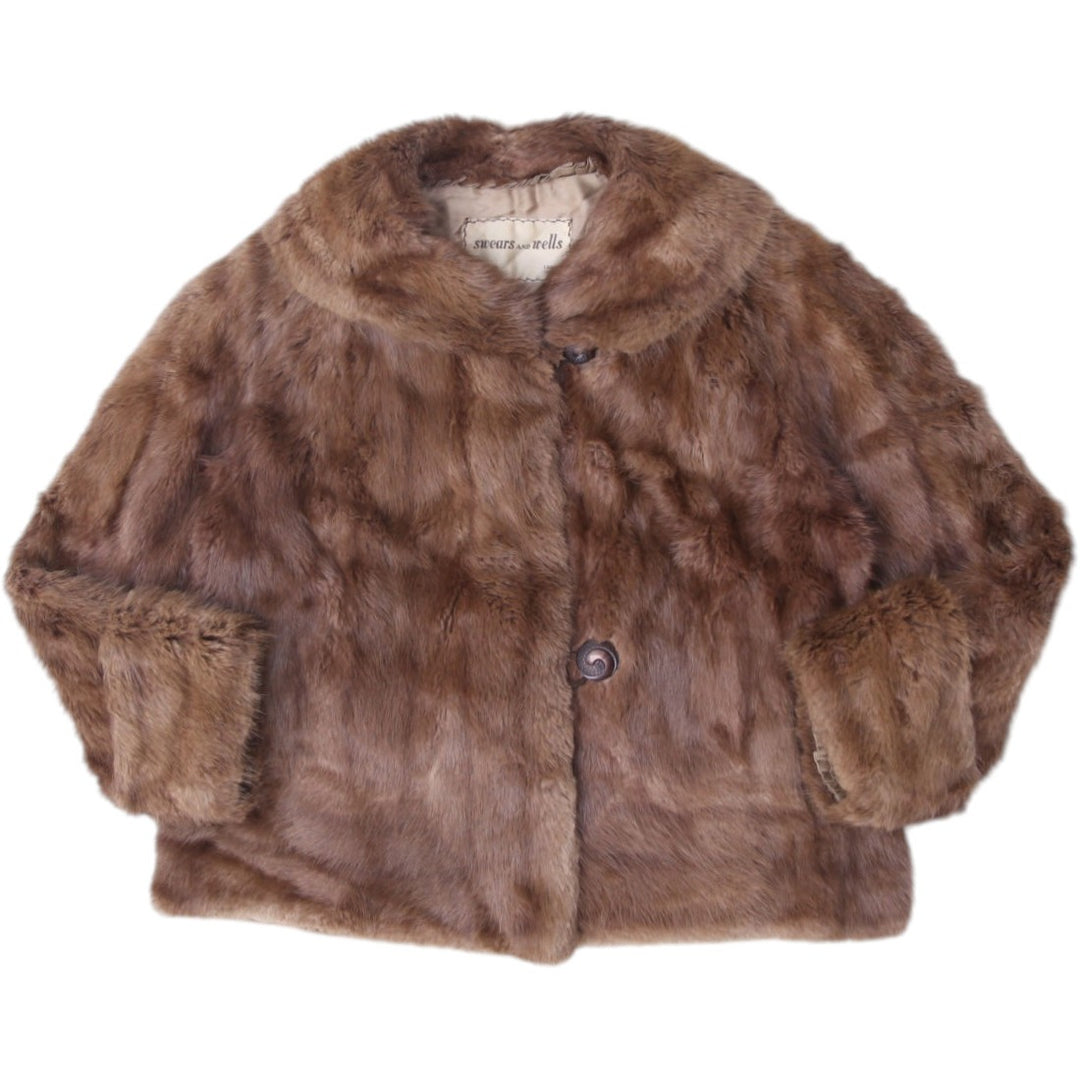 Vintage 50-60s Swear & Wells Canada Luxury Mahogany Antique Fur Jacket
