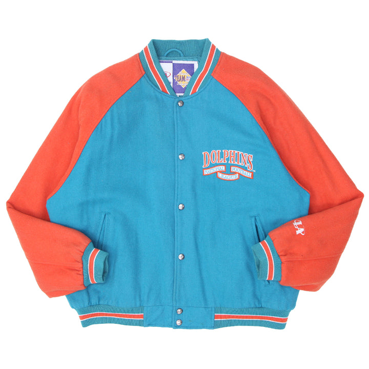 Vintage Logo Athletic NFL Miami Dolphins Varsity Wool Jacket XL - Fashion Rerun Vintage Migration_Jacket