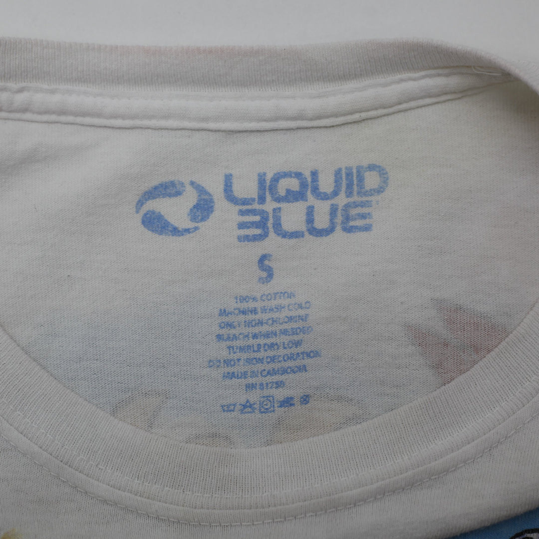 Vintage Mens Liquid Blue Grateful Dead "Summer Tour 92" Tour Bus T-Shirt Size S