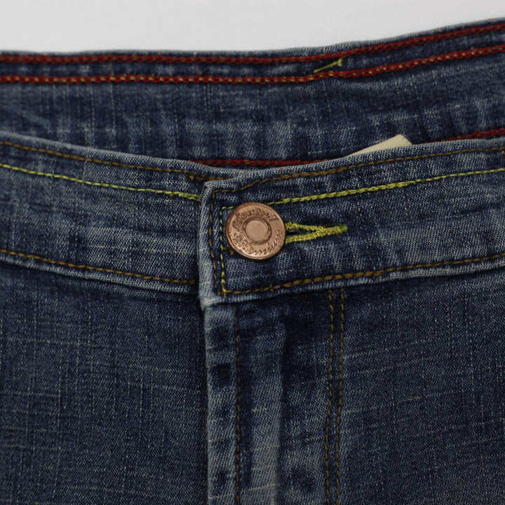 Y2K Ladies Seven7 Embroidered Arrow Bootcut Stretch Denim Jeans Size 29