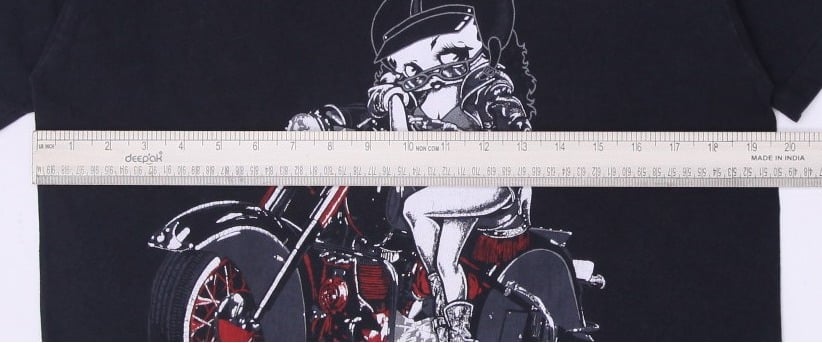 Vintage 90s Betty Boop Biker Motorcycle Graphic Black Medium T-Shirt | Migration_T-Shirts - Detail View | Fashion Rerun