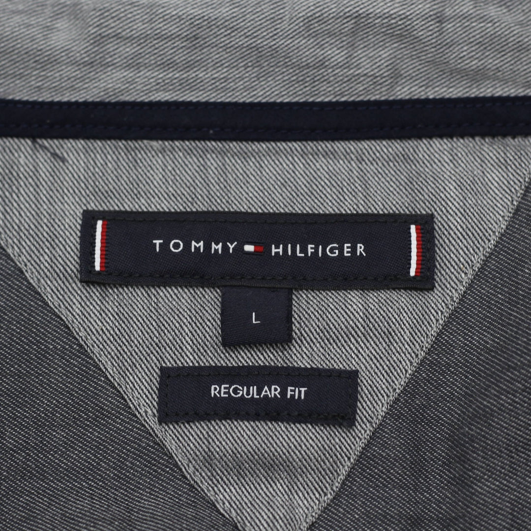 Mens Tommy Hilfiger Regular Fit Long Sleeve Button Down Shirt Size L