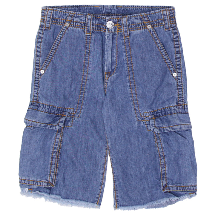 Mens True Religion Cargo Denim Shorts