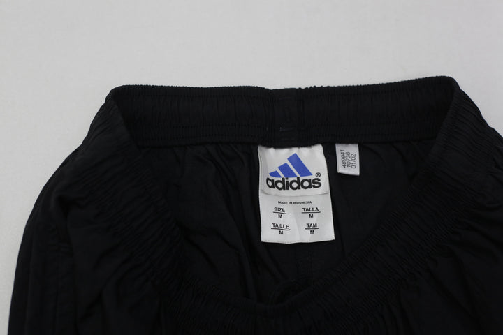Vintage Embroidered Adidas Logo Black Nylon Pants