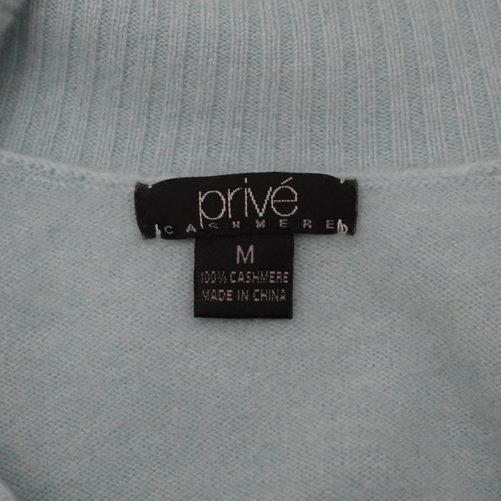 Ladies Prive 100% Cashmere Shawl Collar V-Neck Sweater Size M