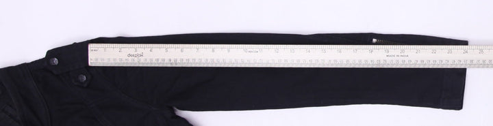 Y2K Ladies Guess Black Double Breasted Zipper Casual Jacket Size XS | Migration_Jackets - View 6 | Fashion Rerun