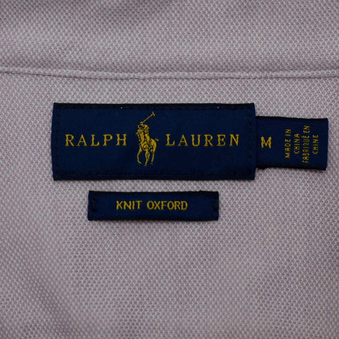 Ladies Ralph Lauren Knit Oxford Button Down Shirt Size M