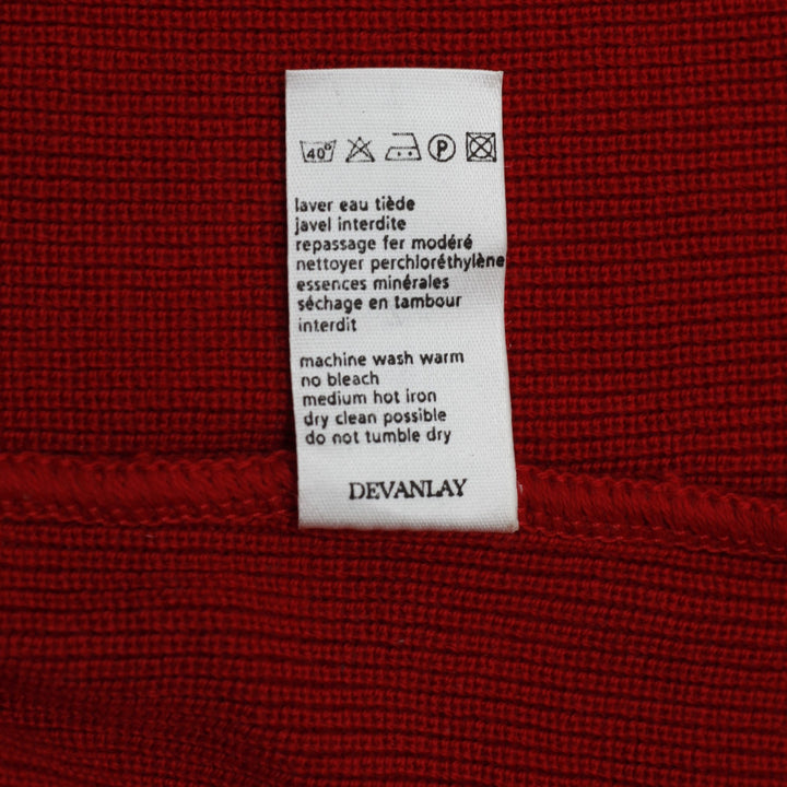Mens Lacoste Crewneck Knit Sweater Red Embroidered Crocodile Logo