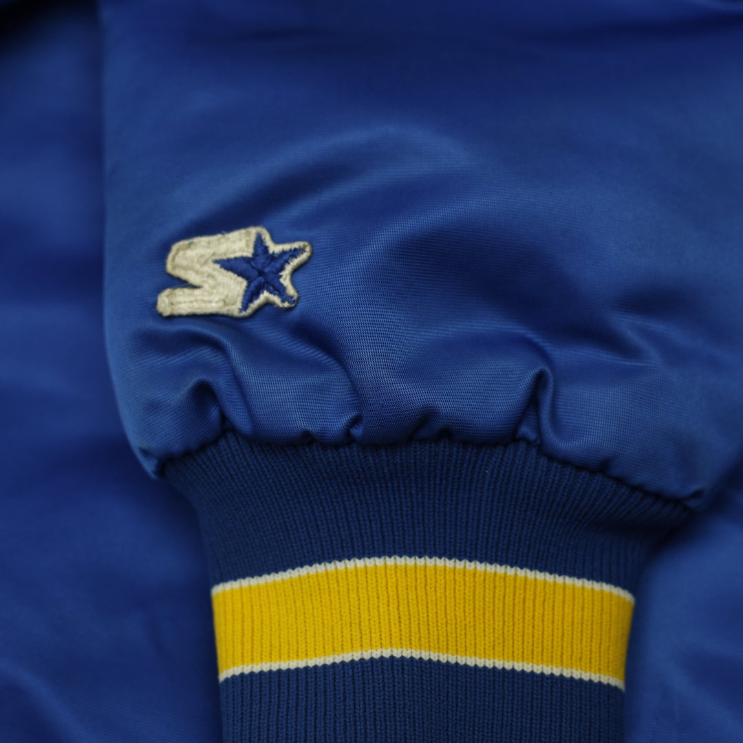 Vintage 90s Starter MLB Milwaukee Brewers Button Up Satin Jacket Size L | Migration_Jackets - View 6 | Fashion Rerun