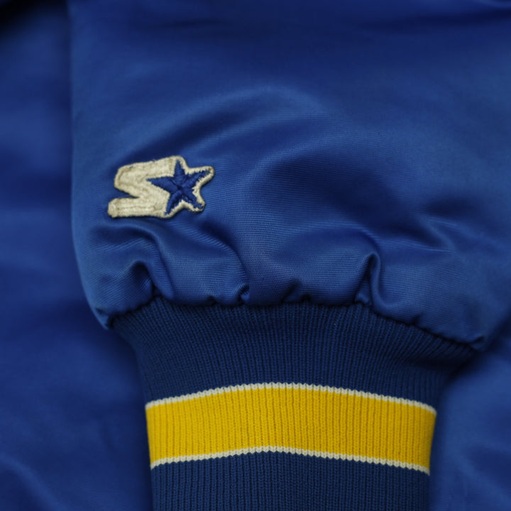 Vintage 90s Starter MLB Milwaukee Brewers Button Up Satin Jacket Size L | Migration_Jackets - View 6 | Fashion Rerun