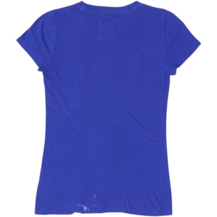 Y2K Womens Abercrombie T-Shirt Blue Logo Graphic Short Sleeve Size M