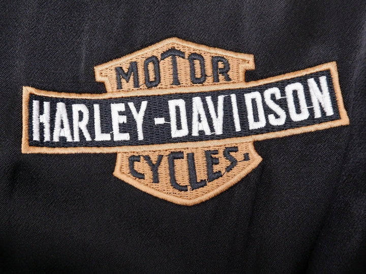 Vintage Mens Harley-Davidson Jacket Black Reversible Graphic