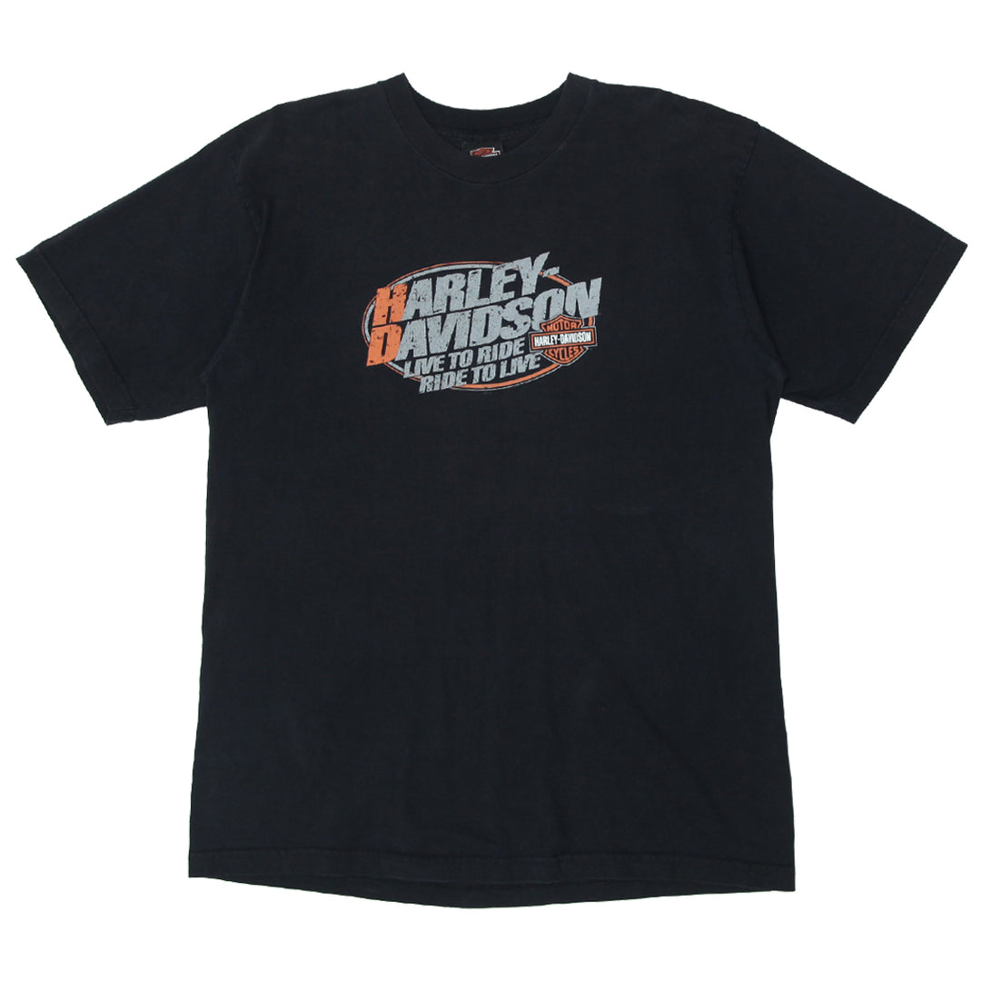 Vintage Harley Davidson Chattanooga Tennessee Thunder Creek Tshirt XL " Live To Ride" Made in USA - Fashion Rerun Vintage Migration_T-Shirt