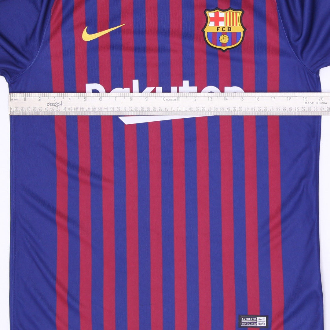 Mens Nike FC Barcelona 2018-19 Home Jersey #3 PIQUÉ La Liga Soccer Shirt Medium