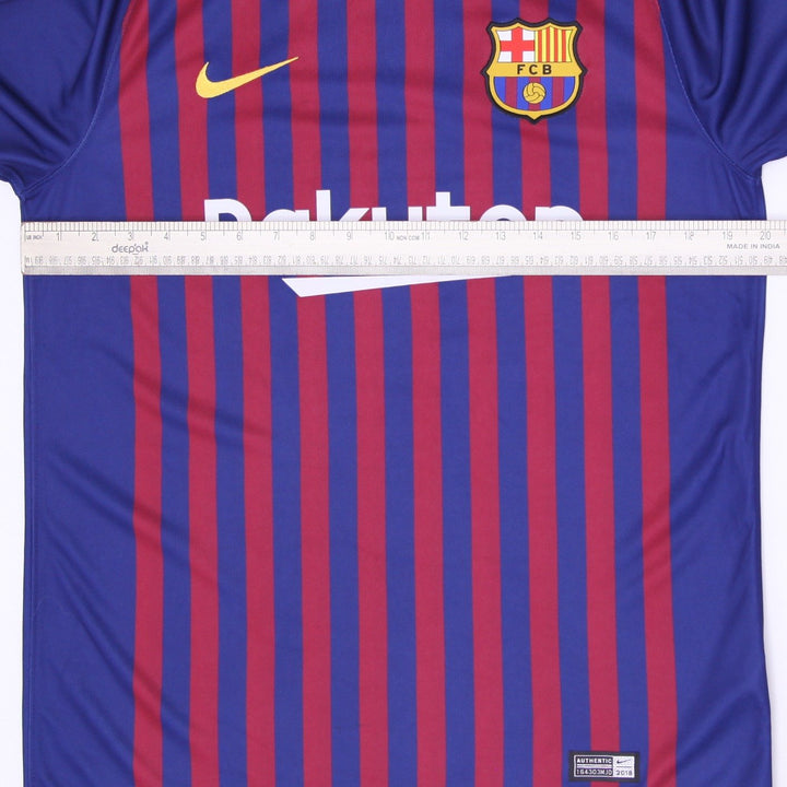 Mens Nike FC Barcelona 2018-19 Home Jersey #3 PIQUÉ La Liga Soccer Shirt Medium
