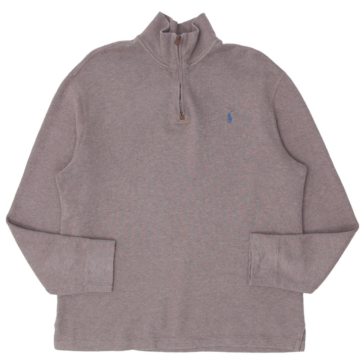 Mens Polo by Ralph Lauren Brown Quarter Zip Sweater