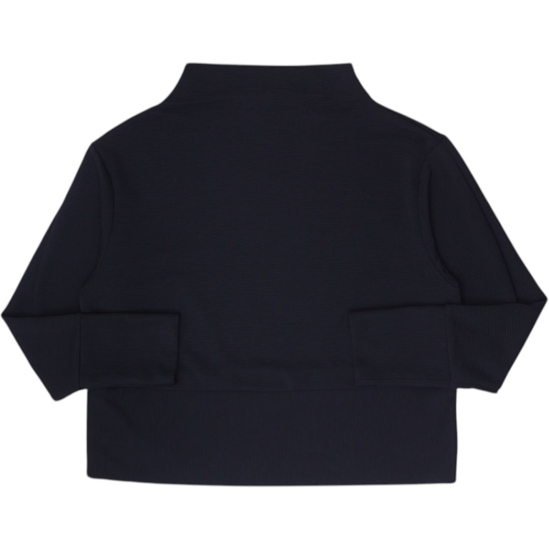 Ladies Nike Dri-FIT Black Boxy Mock Neck Cropped Training Pullover Sweatshirt