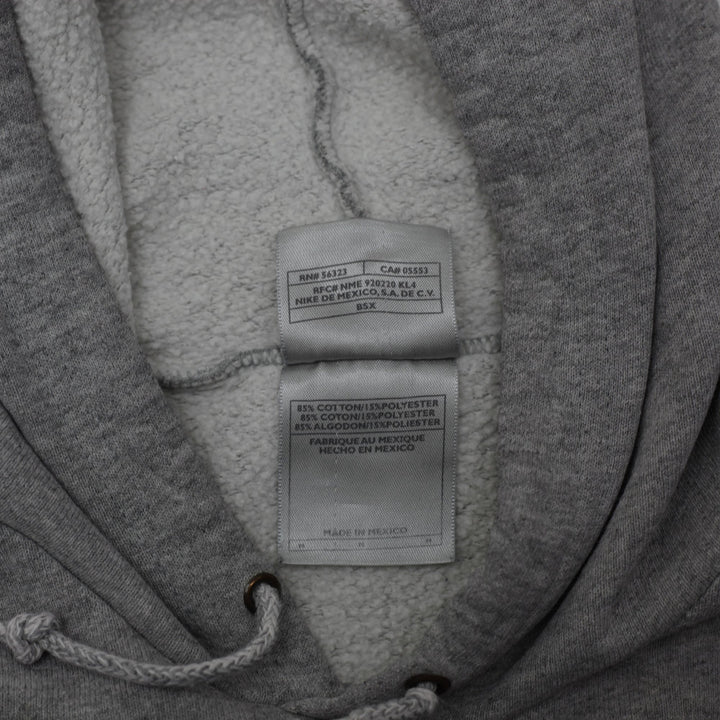 Vintage Nike Embroidered Center Swoosh Logo Gray Pullover Hoodie M | Migration_Hoodies - Detail View | Fashion Rerun