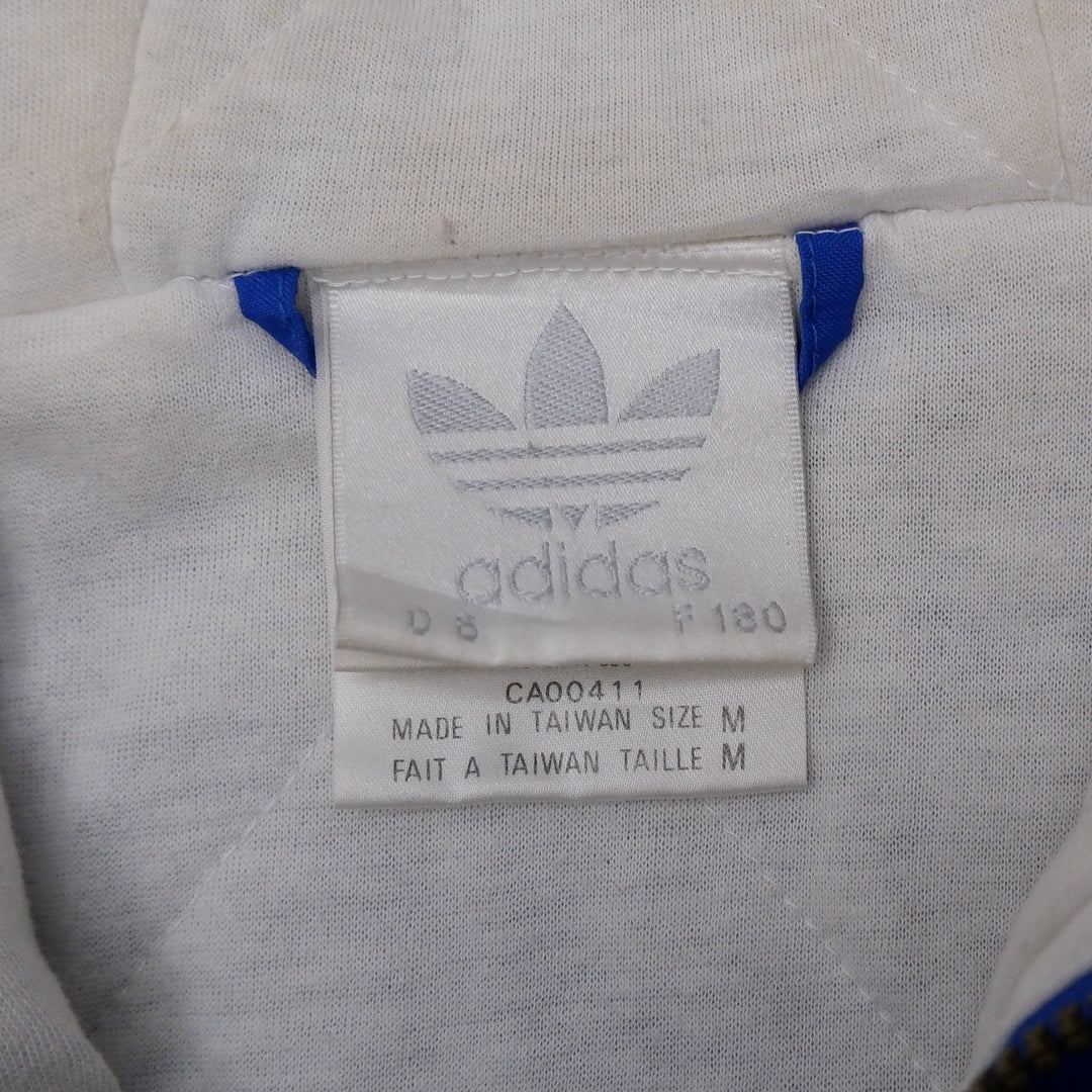 Vintage Adidas Athletics Classic Blue & White Striped Puffer Jacket