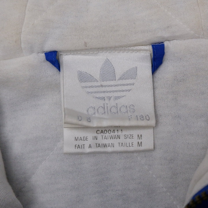 Vintage Adidas Athletics Classic Blue & White Striped Puffer Jacket