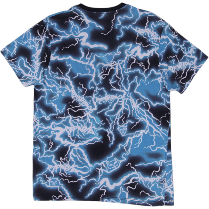 Mens Ripndip Blue Lightning Print Graphic T-Shirt Size L | Migration_T-Shirts SW COLLECTION - Side View | Fashion Rerun