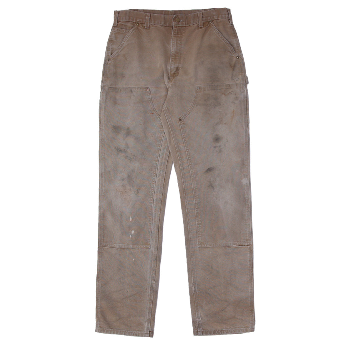 Shop Mens Carhartt B01 BRN Dungaree Fit Double Knee Carpenter Work