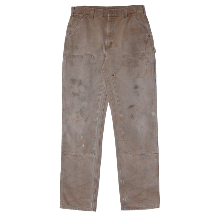 Mens B01 BRN Dungaree Fit Double Knee Carhartt Pants