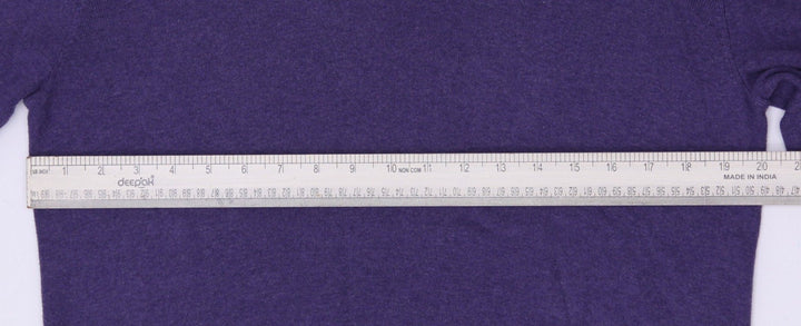 Mens Polo By Ralph Lauren Purple V-Neck Cotton Sweater