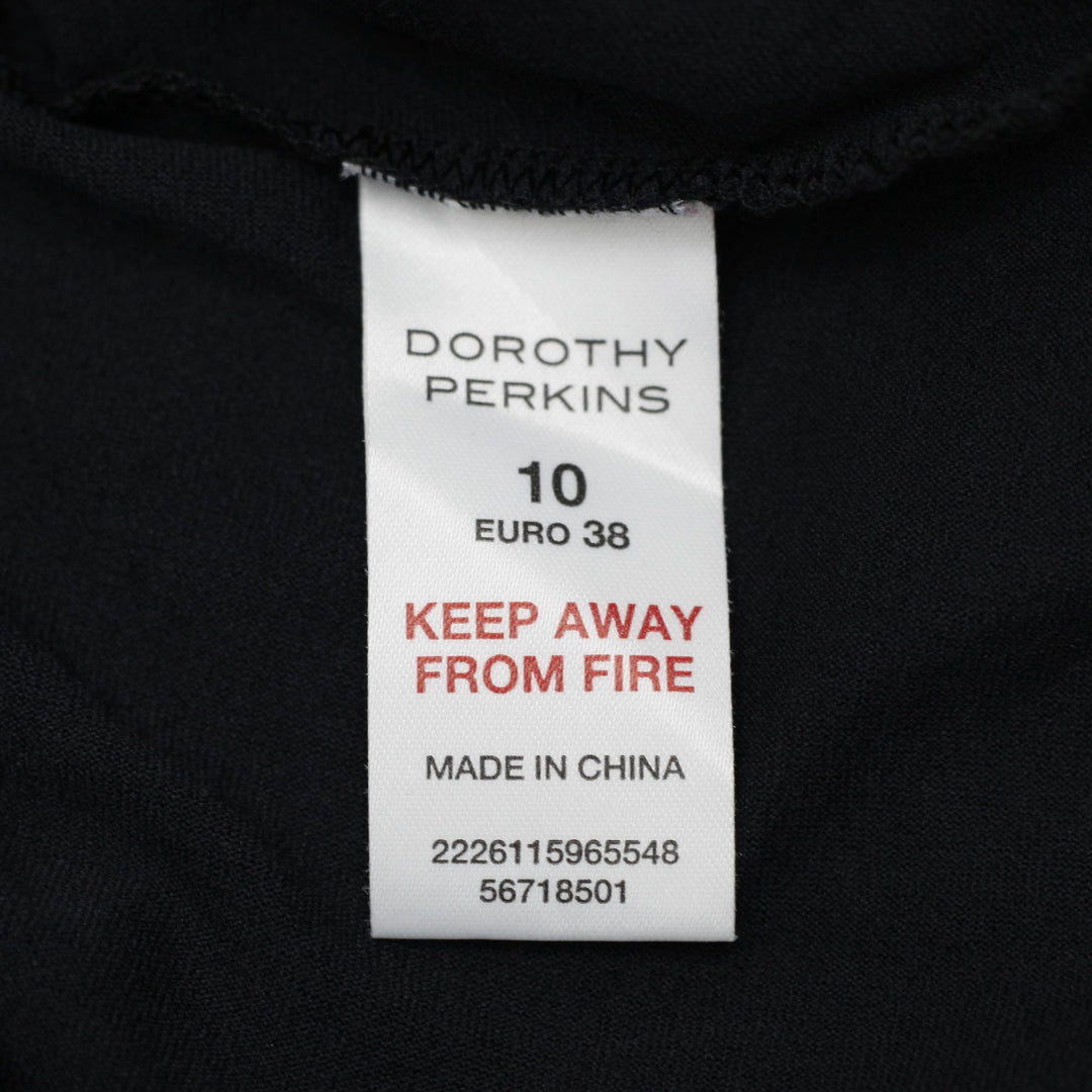 Y2K Ladies Dorothy Perkins Black Sheer Mesh Sleeveless Top  Size 10 UK 38 EU