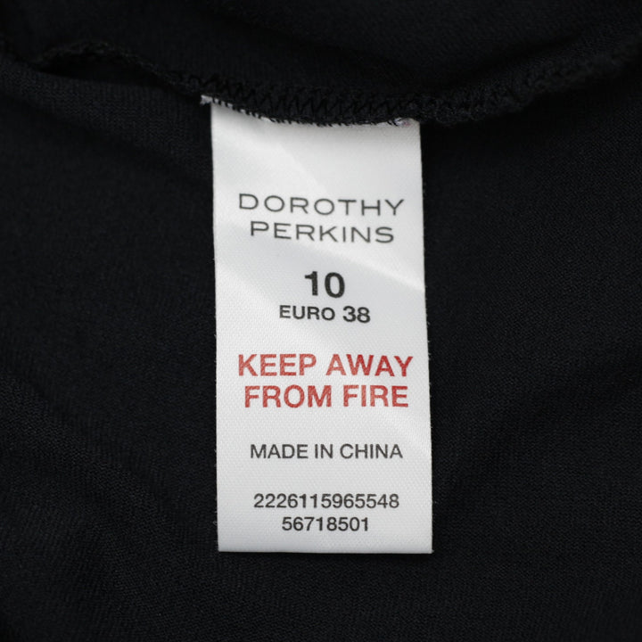 Y2K Ladies Dorothy Perkins Black Sheer Mesh Sleeveless Top  Size 10 UK 38 EU