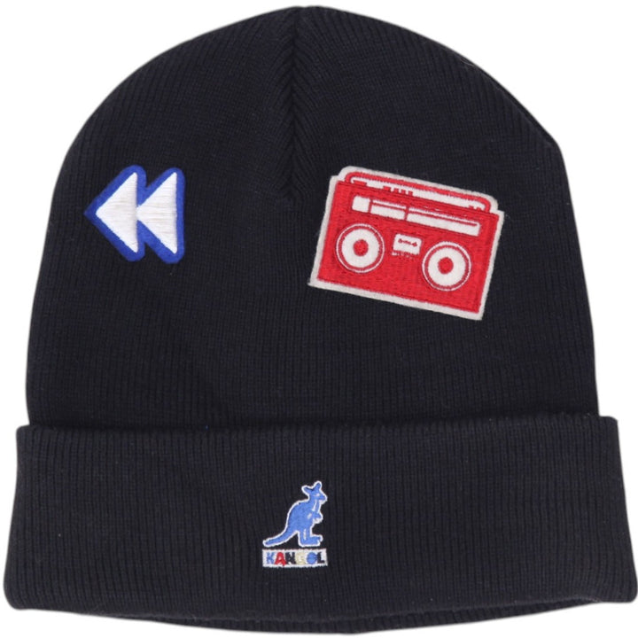 Mens Kangol Music Applique Beanie Knitted