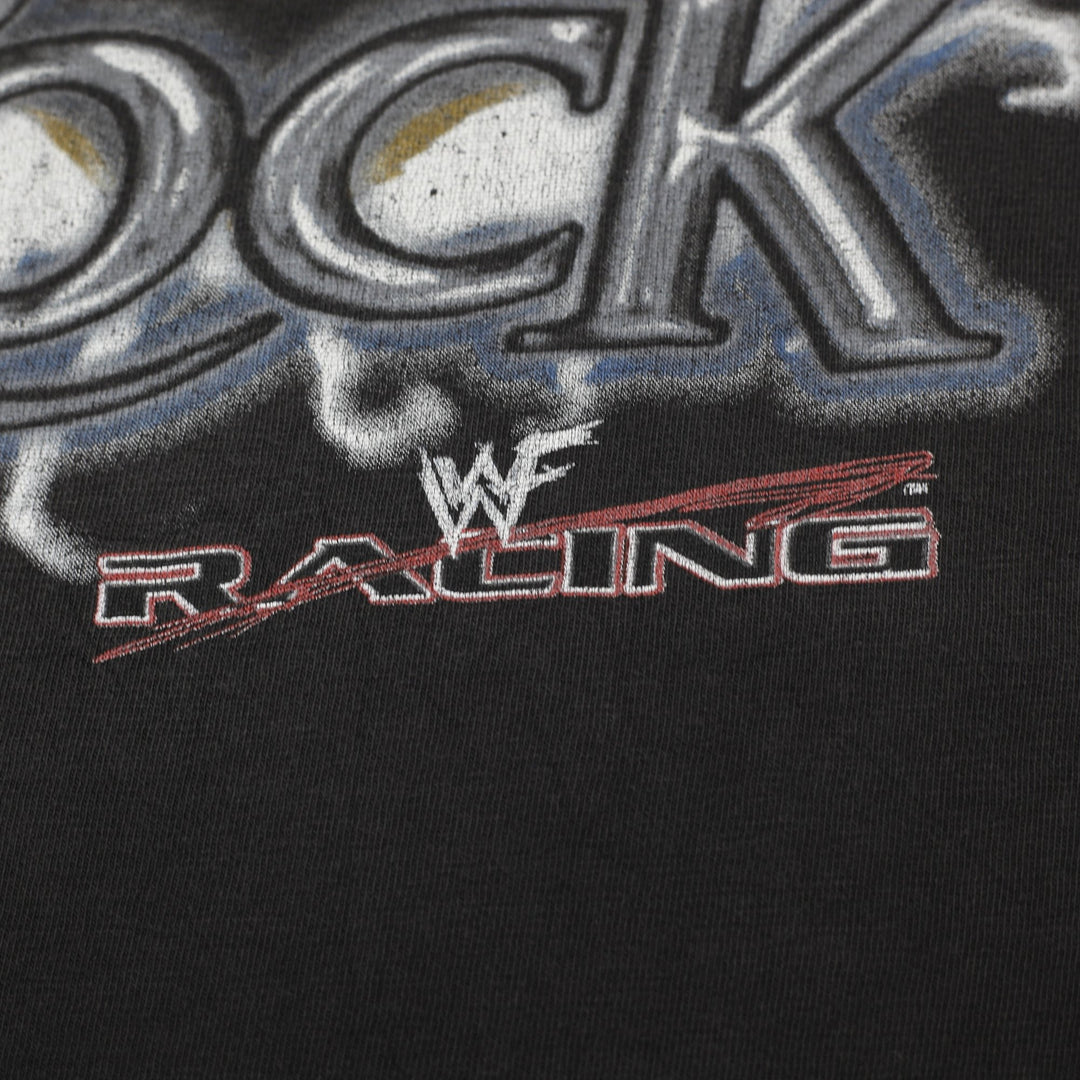 Vintage Mens 2000 WWF The Rock Brahma Bull Toliver Racing T-Shirt