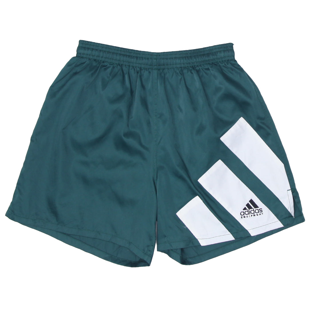Vintage 90's Adidas Equipment Green / White Nylon Shorts Size Large Youth - Fashion Rerun Vintage Migration_Shorts